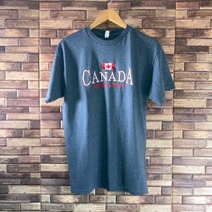 Unisex Medium AlStyle Apparel Heathered Blue Embroidered Canada T Shirt